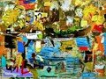 ARTE_CONTEMPORANEO-.merello.-barcos. verano en la ahia de palma de mallorca (150x200 cm) (Copy)